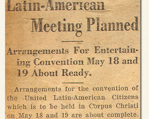 Artículos sobre los Preparativos de la Primera Convención LULAC - 1929